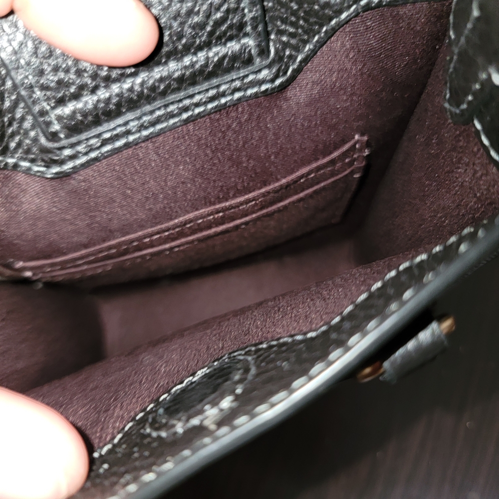 Coach Black Mini Bag with Gold Accents Ships same or next business day - Picture 4 of 4